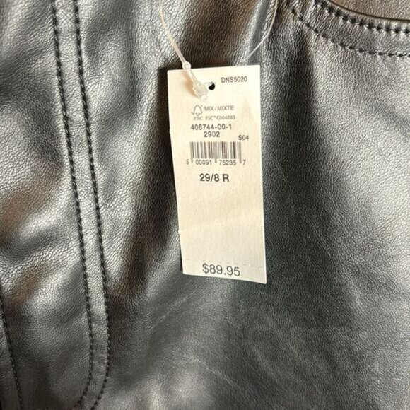 Gap NWT faux leather Cheeky Straight Sky High pants, size 8 R - Picture 3 of 13